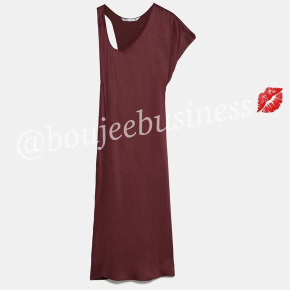 ZARA Asymmetric Midi Dress - Picture 7 of 7